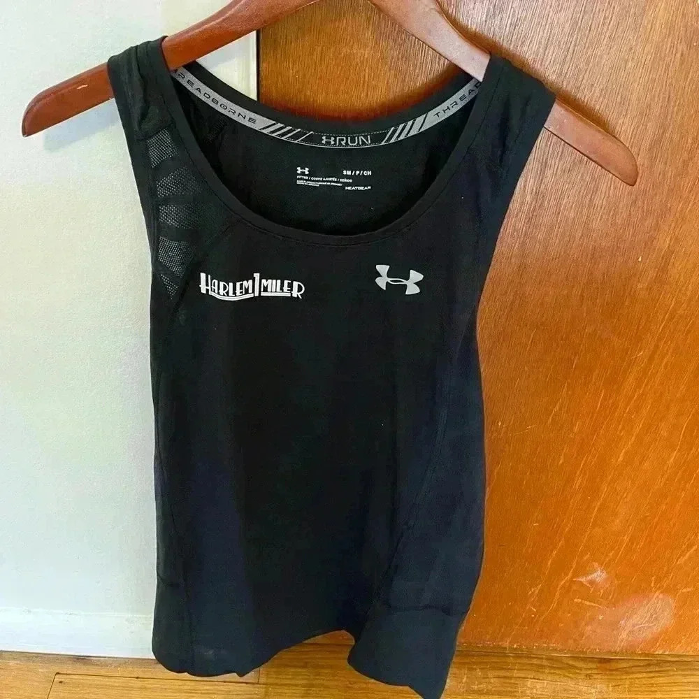 NWT Under Armour Men’s Harlem Run Mesh Tank Black S - Picture 2 of 6